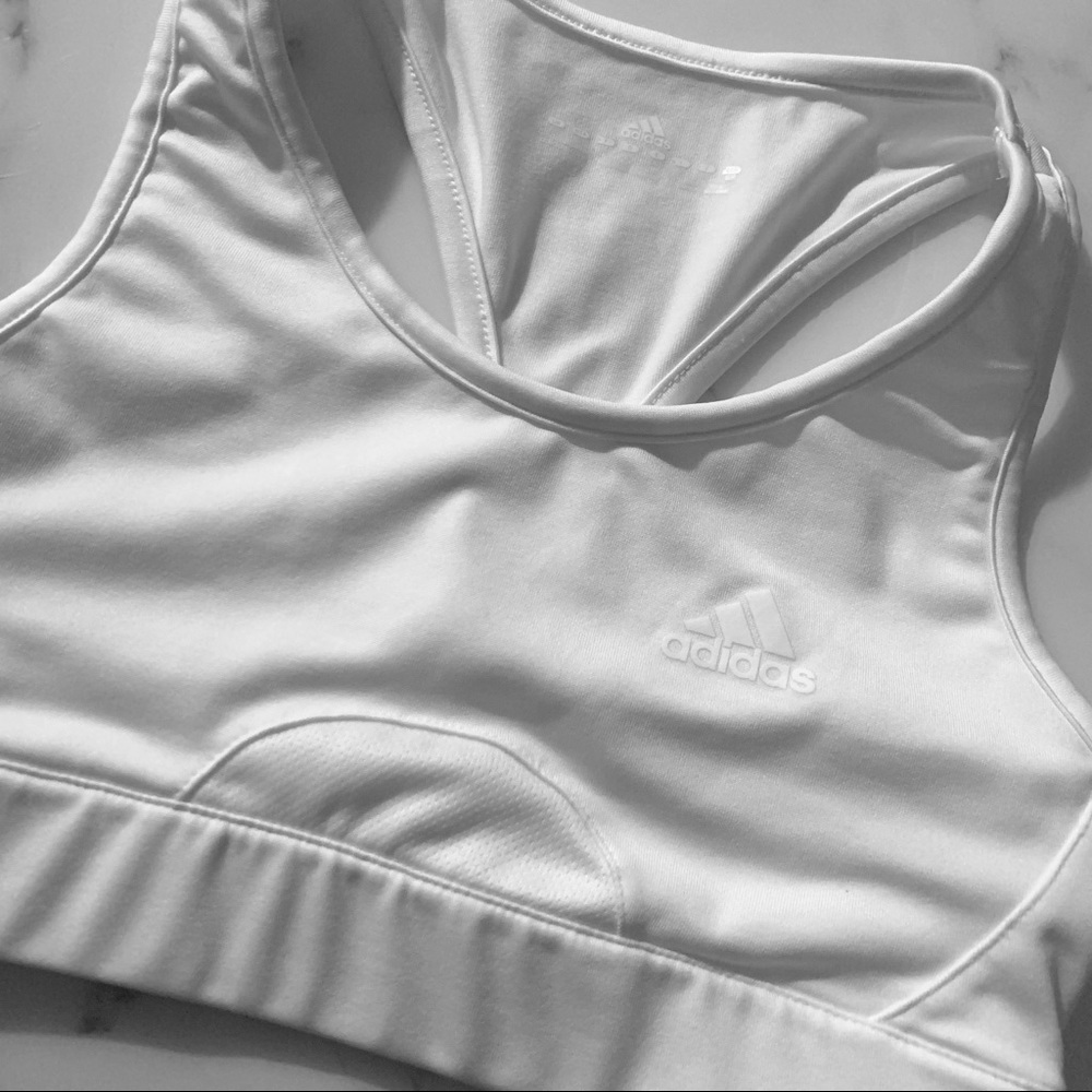 Adidas Sz Small White Sports Bra